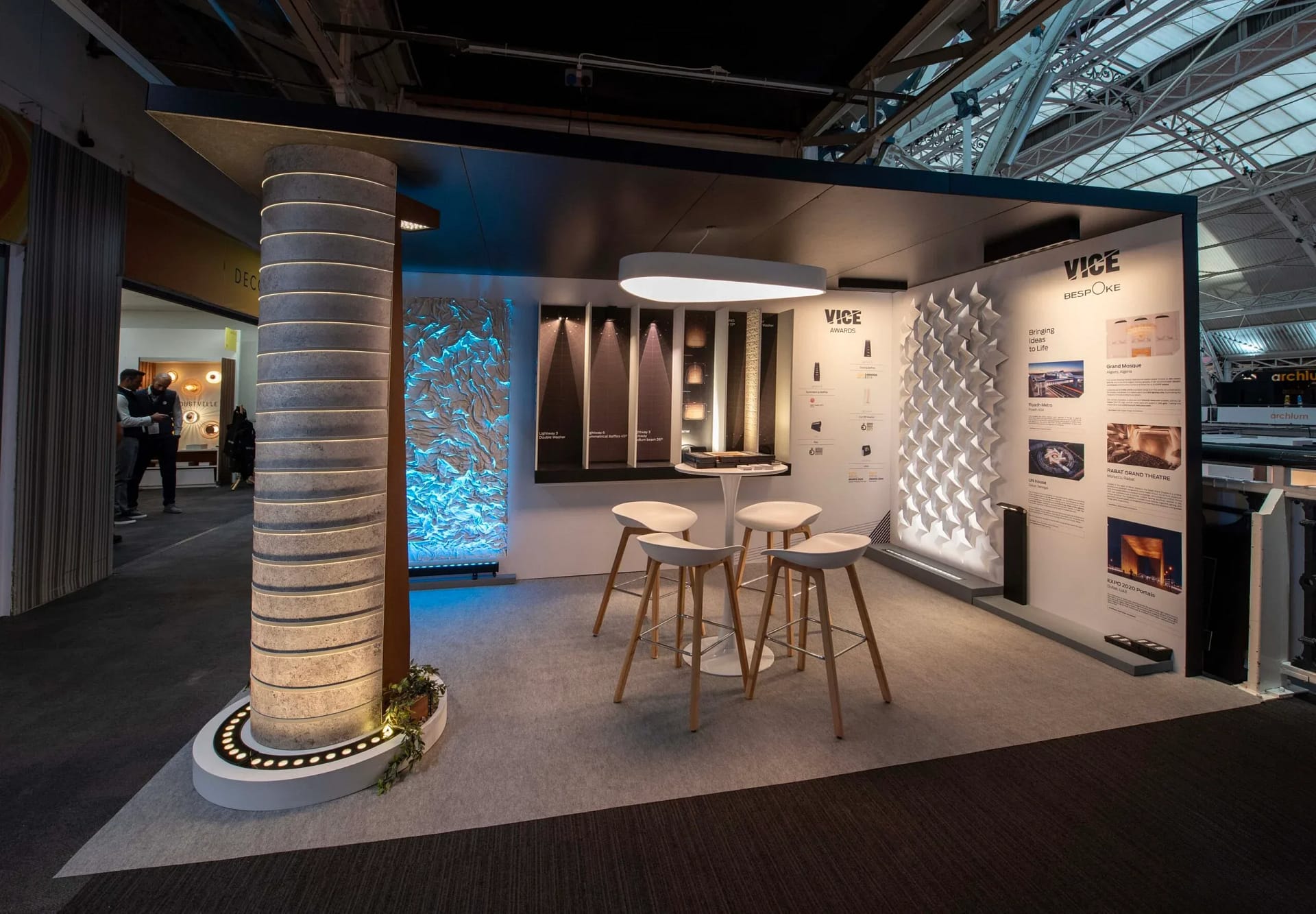 Vice Lighting exhibition stand by Booth Exhibits UK