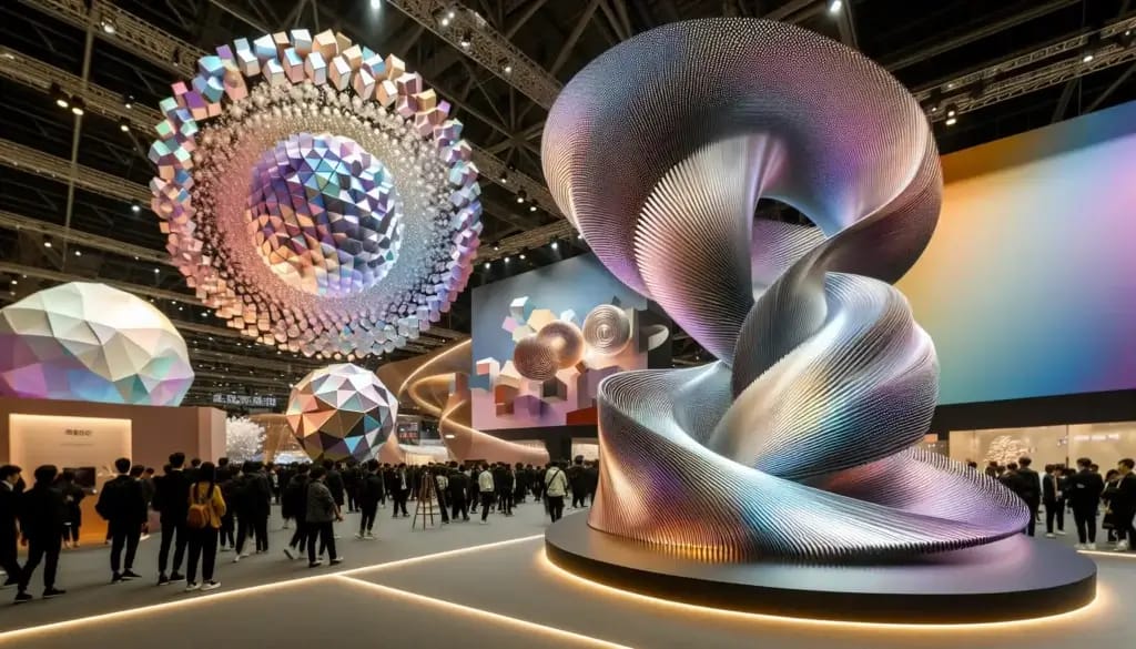 A modernist exhibition stand design idea.